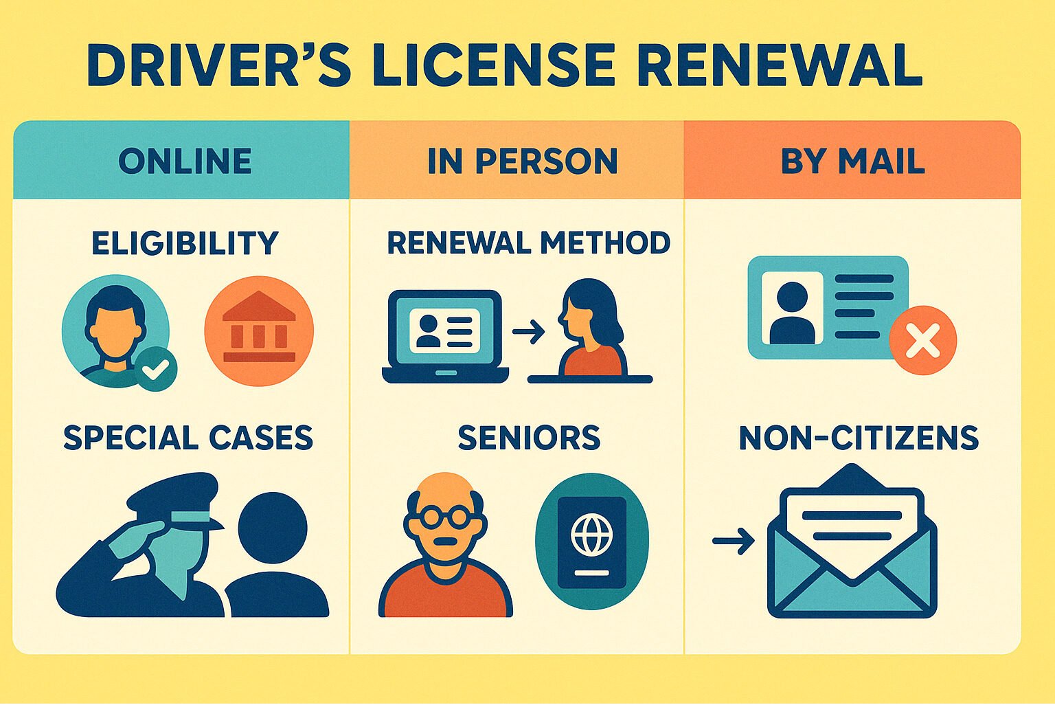 Driver license renewal requirements checklist