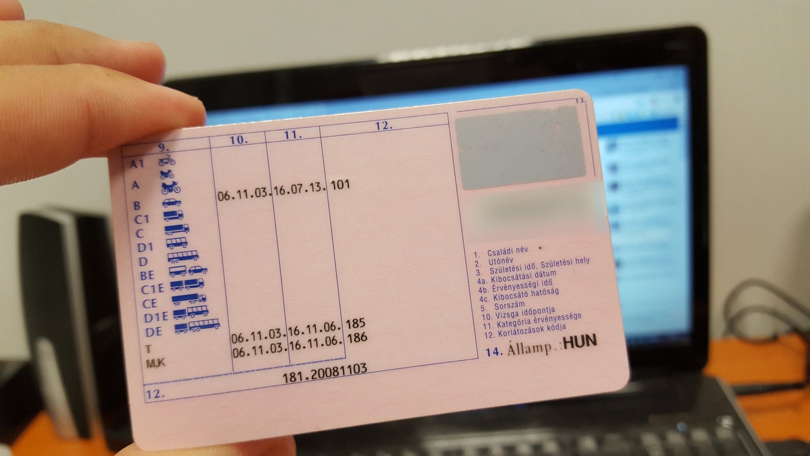 Vezetői engedély kódok magyarázata és online ügyintézés a Führerschein72h.de segítségével