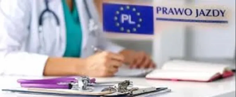 kierowca wykonujący badania lekarskie na prawo jazdy