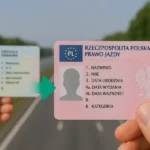 kierowca składa dokumenty do wymiany zagranicznego prawa jazdy w Polsce
