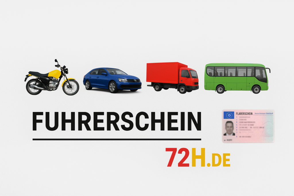 Glücklicher Kunde mit neuem Führerschein