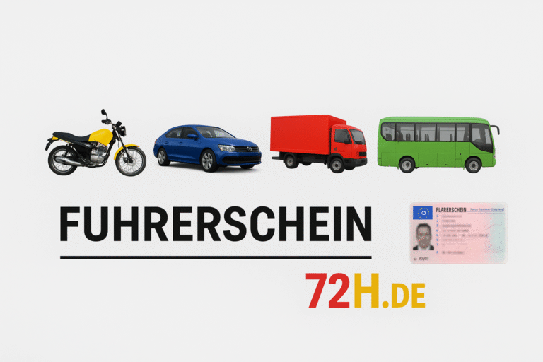 Glücklicher Kunde mit neuem Führerschein
